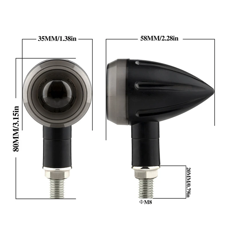 

2PCS Motorcycle Daytime Running Light Modification LED There-Color DRL Turn Signal Light Brake Light