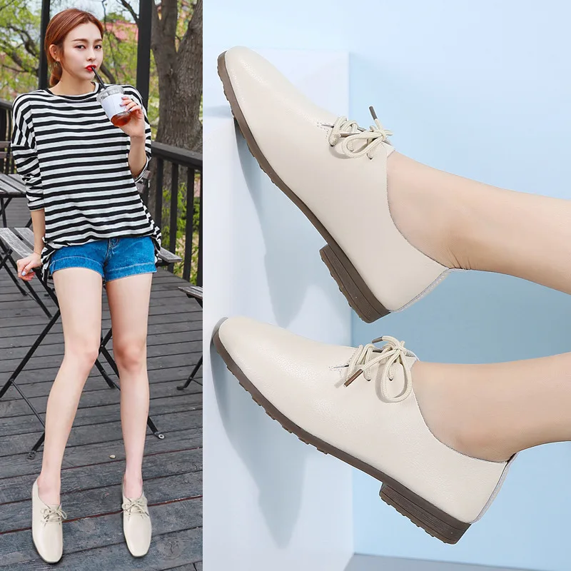 

2021 новые весенне-осенние туфли-лодочки из натуральной кожи маленькие кожаные туфли Сказочный Стиль Мягкие кожаные туфли кроссовки для женщ...