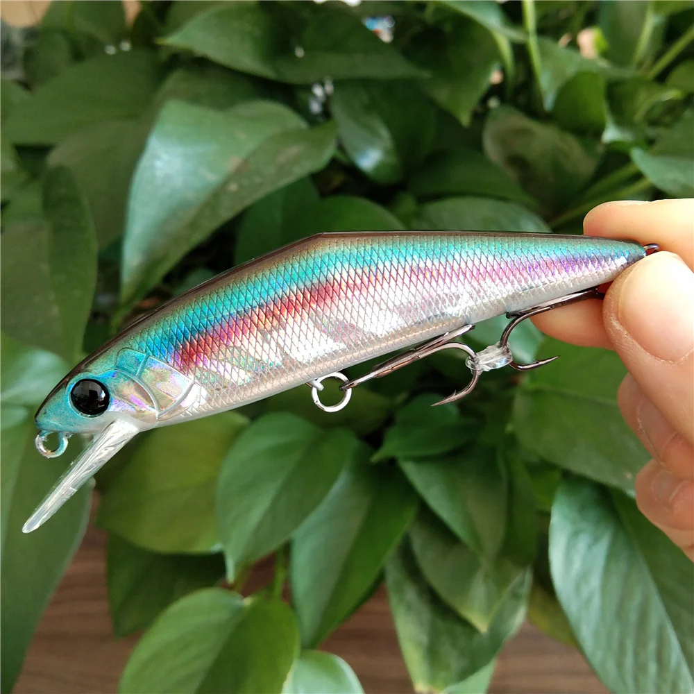 

TSURINOYA DW99 Slow Sinking Minnow 8.5cm 14.5g Quality Hard Fishing Lure Slow Speed Artificial Jerkbait Bass with #6 Hooks