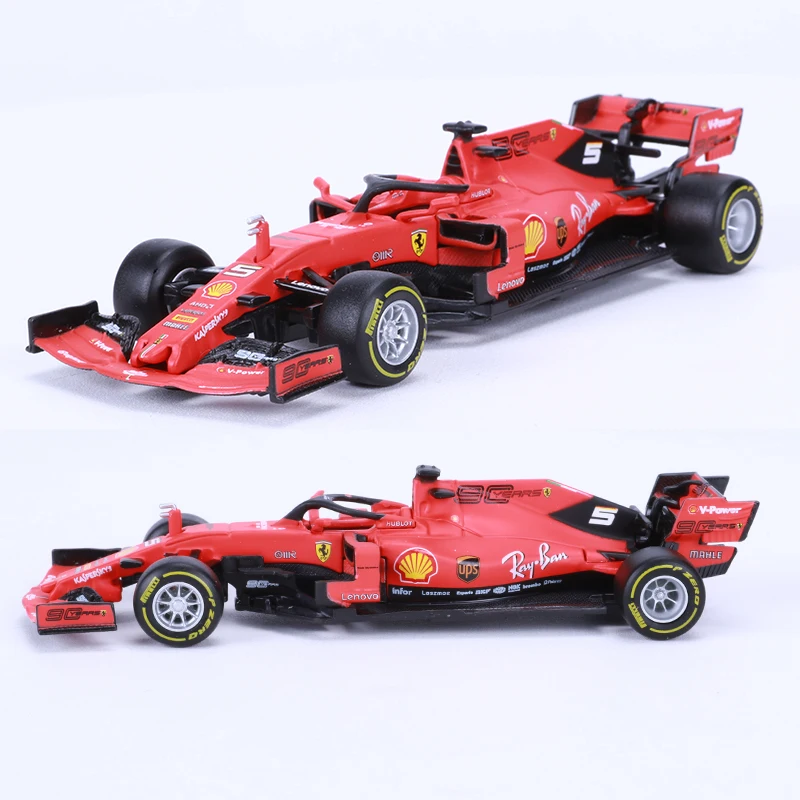 Bburago 1/43 1:43 SF90 Ferrari Leclerc Vettel No5 No16 F1 формула 1 гоночный автомобиль литье под давлением дисплей пластиковая модель детская игрушка
