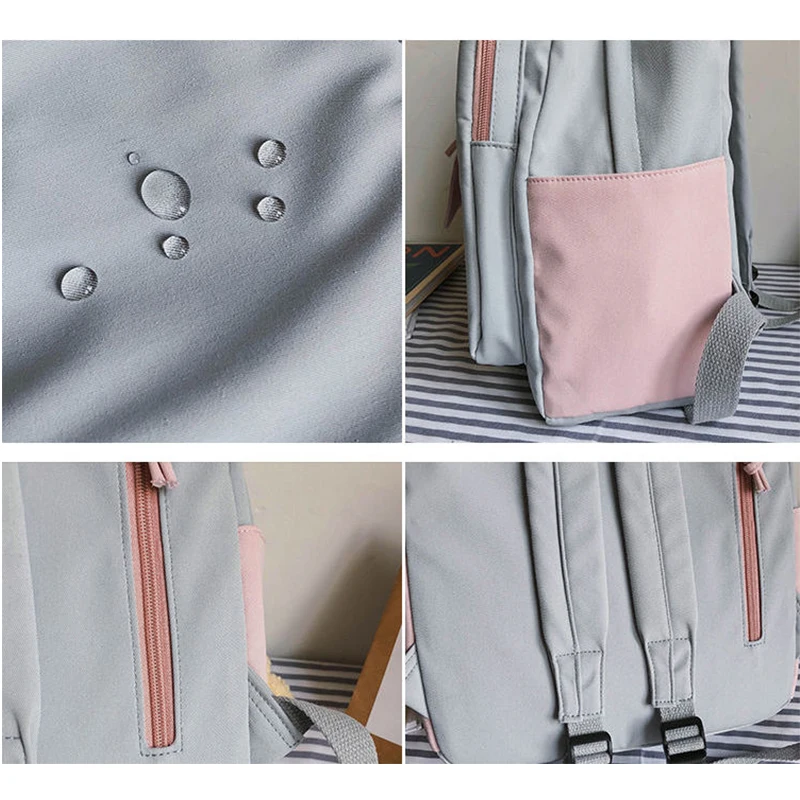 Модная школьная сумка с панелями для девочек-подростков рюкзак учащихся младшей