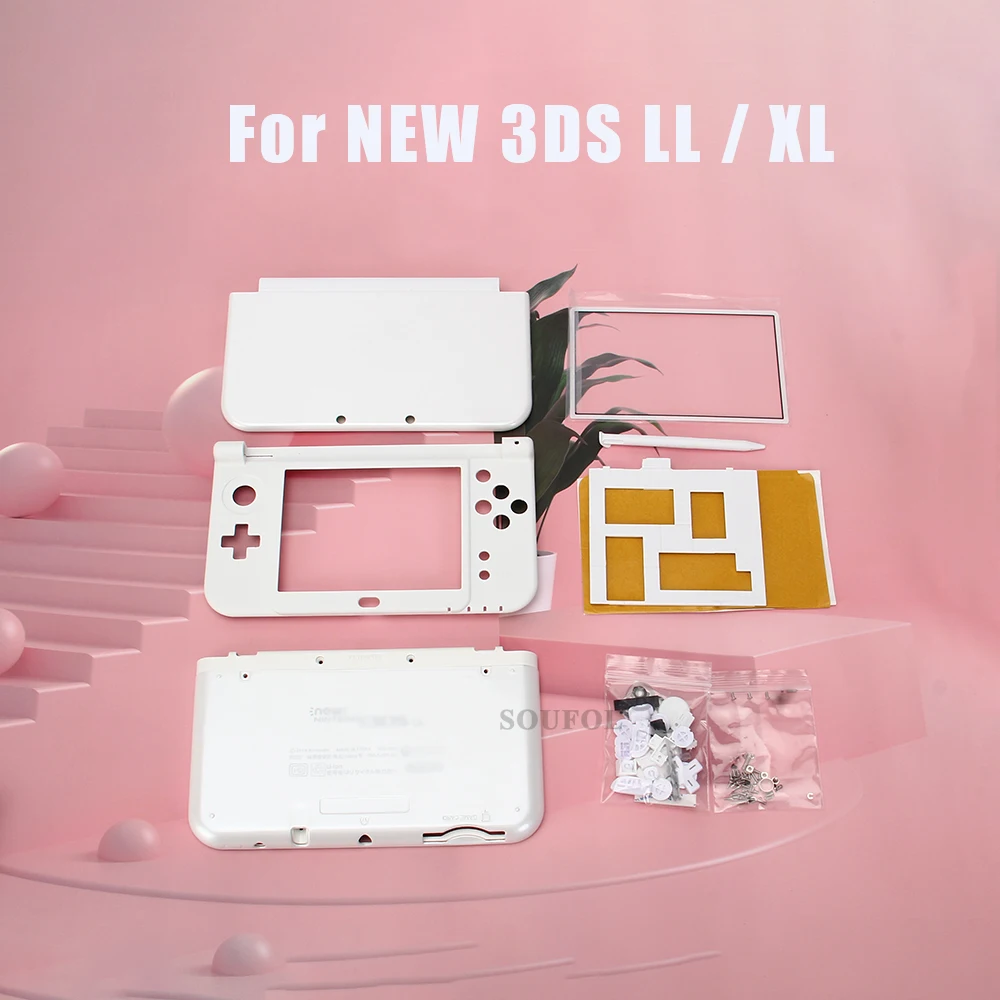 

White Full Housing Shell Case Cover Faceplate Repair Part Complete Fix Replacement free screwdriver for Nintendo New 3DS XL LL