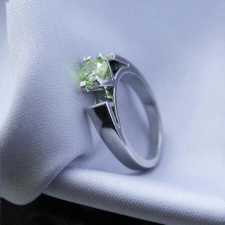 

Size 6-10 Once Upon a Time Ring The Snow White's Minimalist Plated Green Crystals Engagement Ring for Women