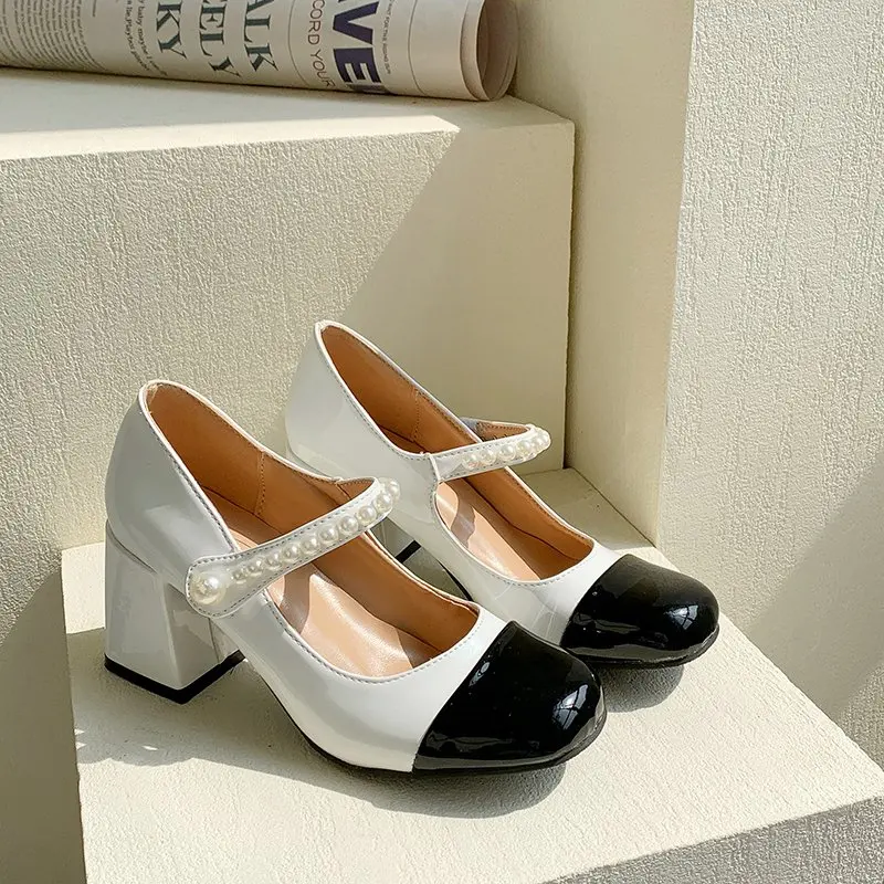 Женские босоножки на высоком каблуке SLHJC кожаные туфли лодочки с открытым носком