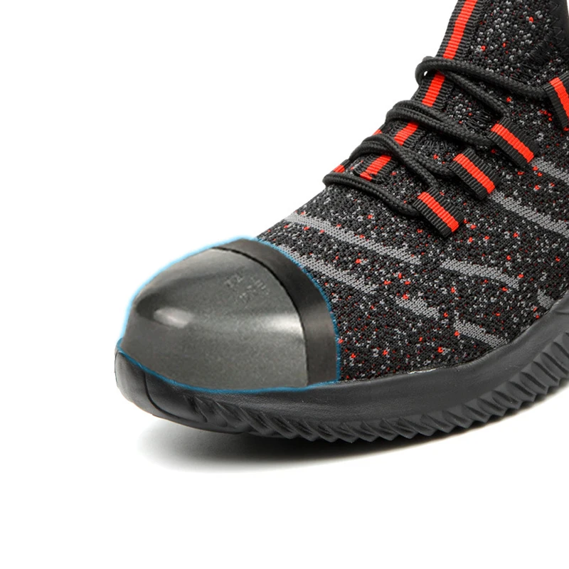 Новинка мужские спортивные рабочие ботинки модные Нескользящие дышащие со