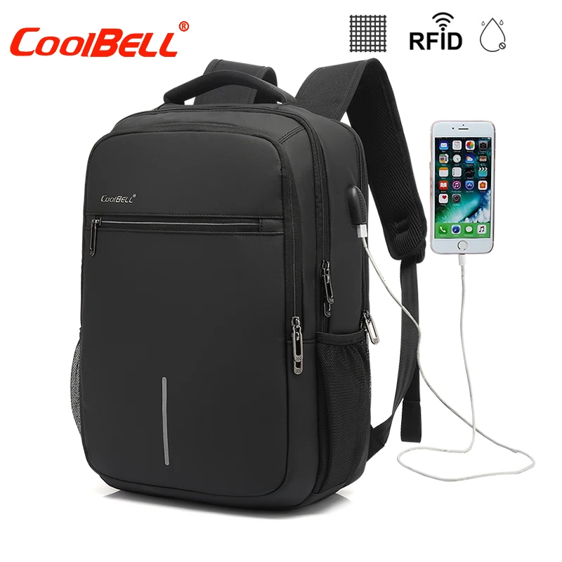 Мужской деловой рюкзак COOLBELL водонепроницаемая сумка для ноутбука с защитой от