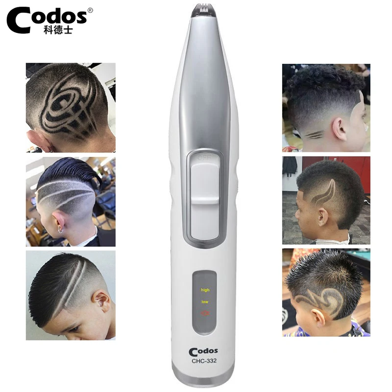 Электрический перезаряжаемый триммер для волос с надписями маленьких мужчин