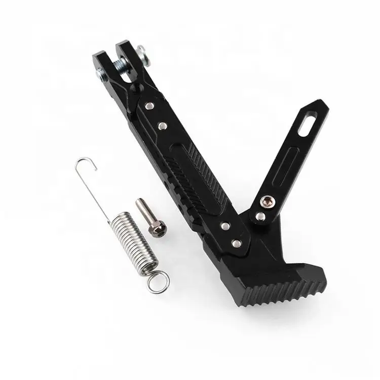 

Motor Bike Kickstand Support CNC Aluminium Adjustable Tripod Kickstand Foot Side Support Stand Motorcycle Brake Pedals