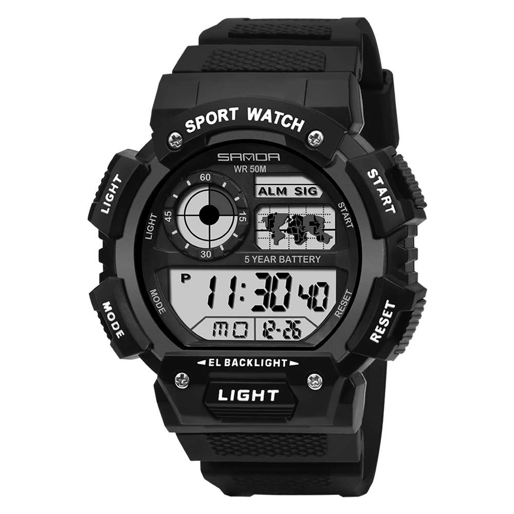 

Часы Gshock мужские с компасом, водонепроницаемые спортивные светодиодные кварцевые наручные, с хронографом, 50 метров, G-Shock
