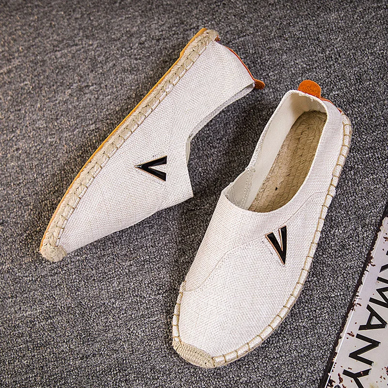 CHANGTU Breathable Linen Casual Men's Shoes Old Beijing Cloth Women Leisure Flat Fisherman Driving couple | Обувь