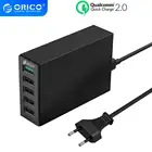 ORICO 5 портов QC2.0 USB быстрое зарядное устройство USB настольное зарядное устройство 40 Вт макс зарядная станция для iPhone Samsung Xiaomi сотовый телефон планшет
