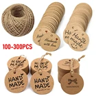 100-300 шт., подвески из крафт-бумаги для конфет