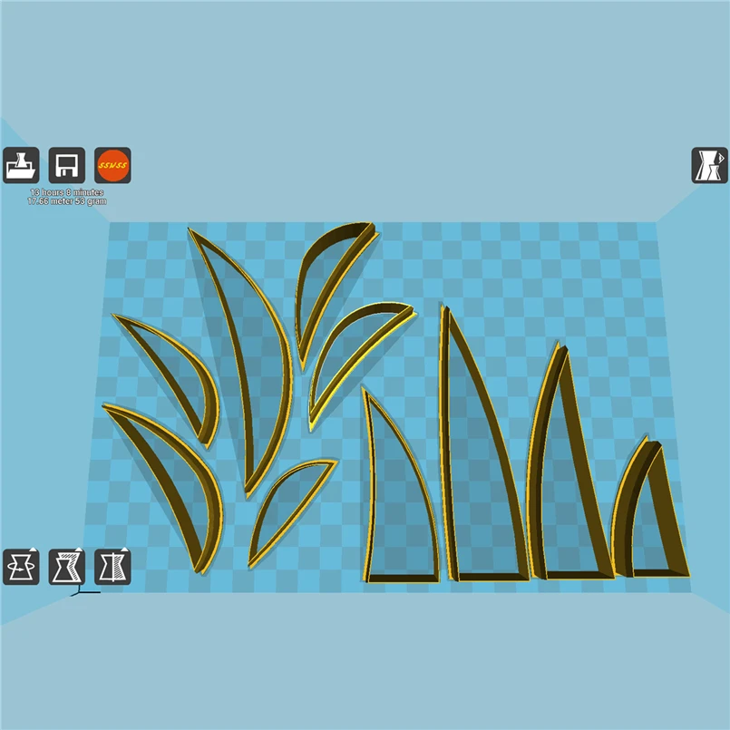 Небольшие листья травы 3D дизайн печенья инструменты для украшения тортов суши и