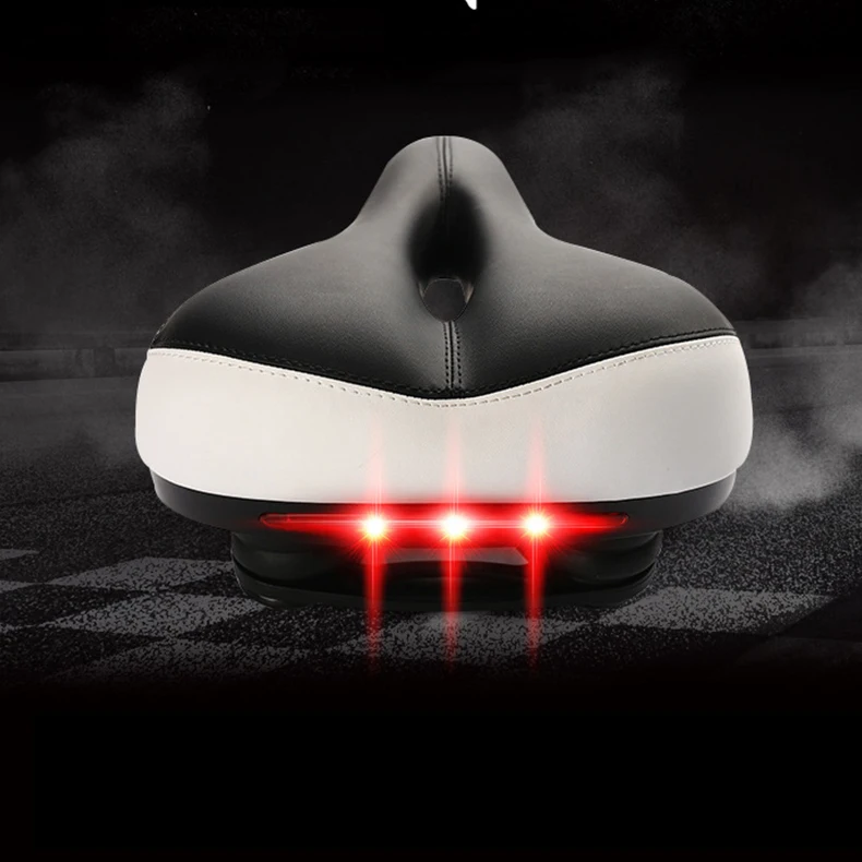

Bicycle Saddle with Tail Light Thicken Widen MTB Bike Saddles Soft Comfortable Bike Hollow Cycling Bicycle Saddle