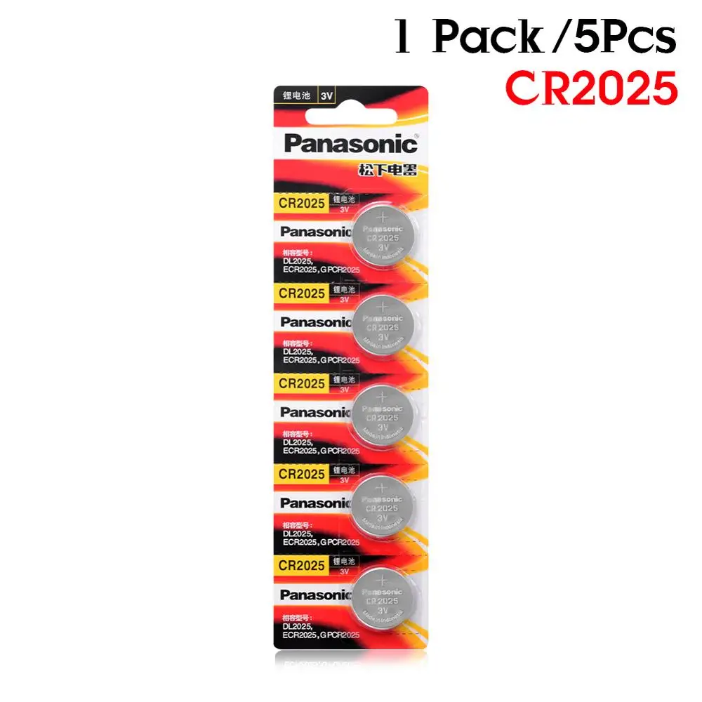 PANASONIC 5 шт. cr2025 ECR2025 BR2025 DL2025 KCR2025 LM2025 3 В Кнопка батарея монета литиевая батарея для часов игрушки