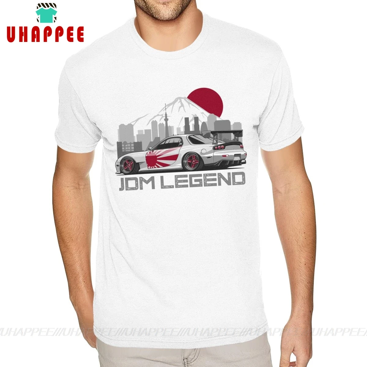 Футболка JDM Legend из хлопка с коротким рукавом и круглым вырезом|Мужские футболки| |
