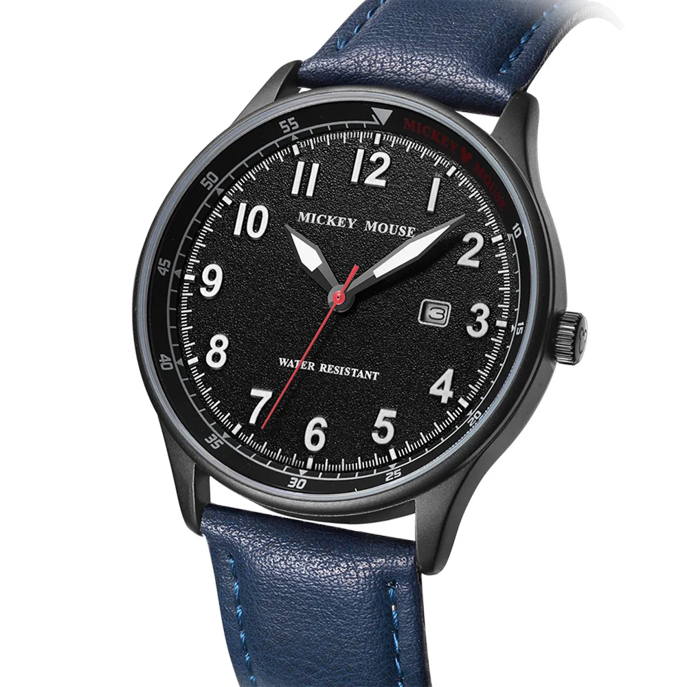 Детские кварцевые наручные часы Disney водонепроницаемые с автоматической датой