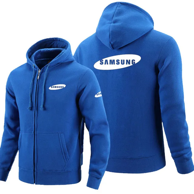 

Samsung logo zipper Sweatshirt Men Zipper Hoodies Autumn Hoodie Winter Long Fashion Casual Clothes