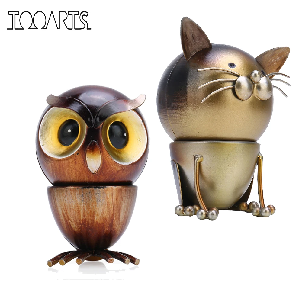 Tooarts Сова собака забавное украшение Железный художественный Декор ручной работы