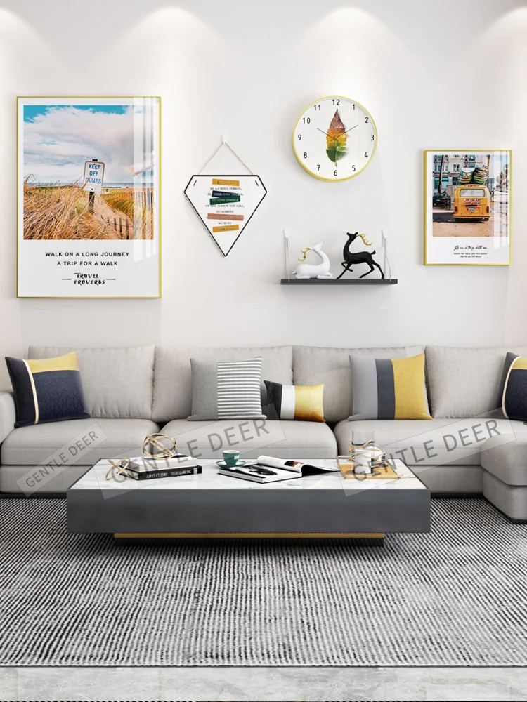 

Modern Nordic Light Luxury Landscape Wooden Frame Decorative Painting Suitable For Home Furnishings Bedroom Living Room Murals