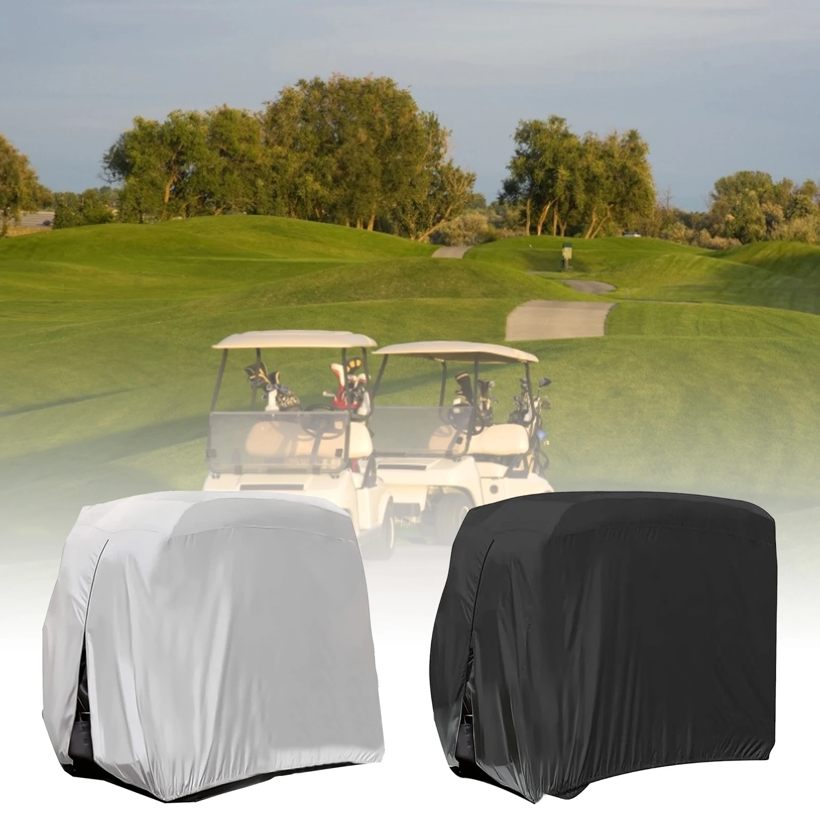 

Golf Cart Cover Outdoor Windproof Four-seat Golf Cart Sunscreen Dust Cover Golf Cart Cover Accessories Valuable