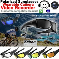 cool smart polarized sunglasses glasses camera hd 1080p digital video recorder mini dv dvr bluetooth compatible headset with mic