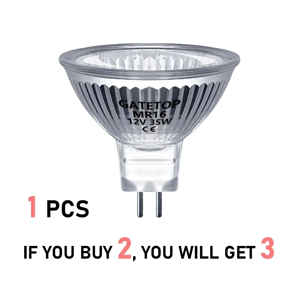 

Buy 2 Get 3 Multifaceted Reflector Spotlight MR16 35W GU5.3 12V Halogen Lamp for Crystal Chandelier Decoration Buy 2 Get 1 Free