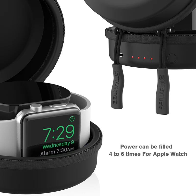 Защитный чехол Smatree 3000 мА · ч для быстрой зарядки док-станция iWatch Series 5/4/3/2/1 черный