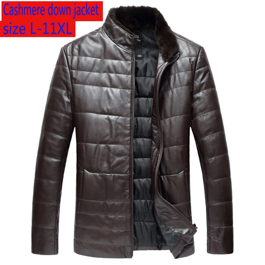 Мужская короткая куртка из натуральной овечьей кожи толстая Свободная с