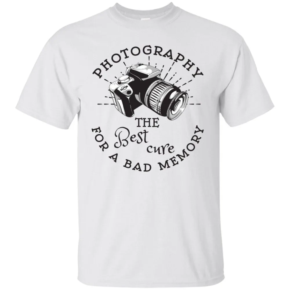 

Men 2019 Fashion Print Short Sleeve Clothing Photography The Best Cure for A Bad Memory Photographer Quote Top Brand T Shirt