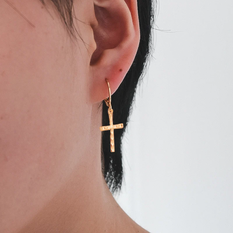 

High Quality Vintage Cross Earrings for Women Delicate Stainless Steel Pendant Earrings Jewelry Unisex Corss Hanging Earrings