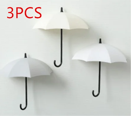 3 Pcs 3/6 шт./лот зонтик креативный ключ Вешалка домашний декоративный держатель стены крюк для Кухня Органайзер Аксессуары для ванной комнаты - Цвет: 3 Pcs