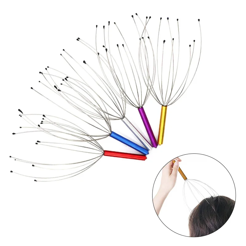 1 шт. массажер для головы осьминога снятие стресса расслабляющий массаж боли в