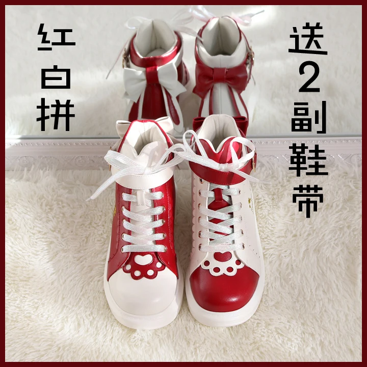 

Young Girl Student Round Head Sneakers Cosplay Harajuku Ulzzang Lovely Bow Rabbit Ear Lolita JK Uniform Running Shoes Spring
