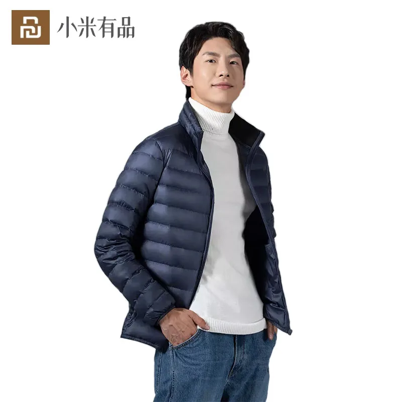 

Новинка, Мужской легкий пуховик YouPin, зимняя водонепроницаемая мягкая куртка на молнии, большой размер, 90% кашемир, с бархатным покрытием