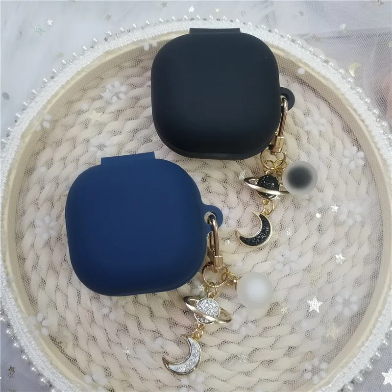 

Cute Silicone Earphone Case For Samsung Galaxy Buds live/Pro Case Shell Accessories With Keyring