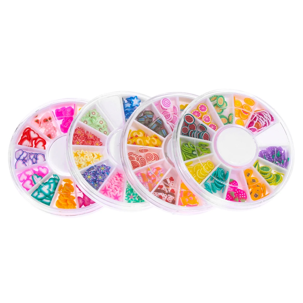 1 колесо 3D Полимерная глина фруктовый патч для ногтей фруктовые Ломтики