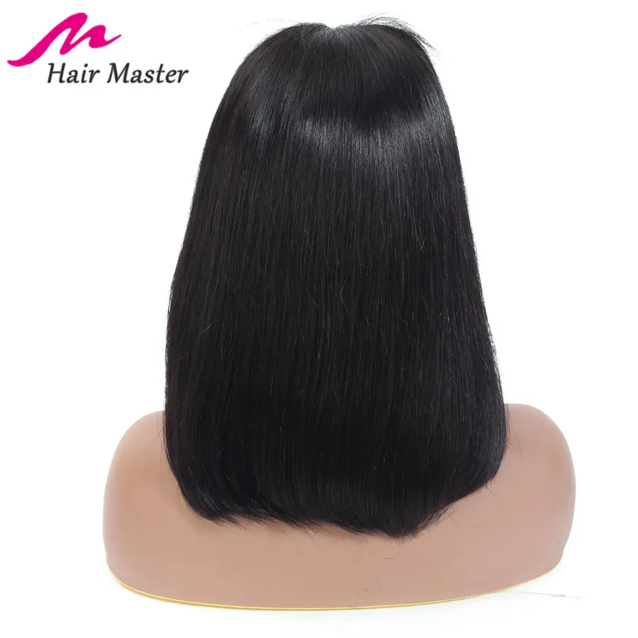 13x4 Короткие парики из натуральных волос, перуанские волосы, волосы remy, могут быть окрашены, человеческие волосы, парики, предварительно сорванные отбеленные узлы, Мастер волос