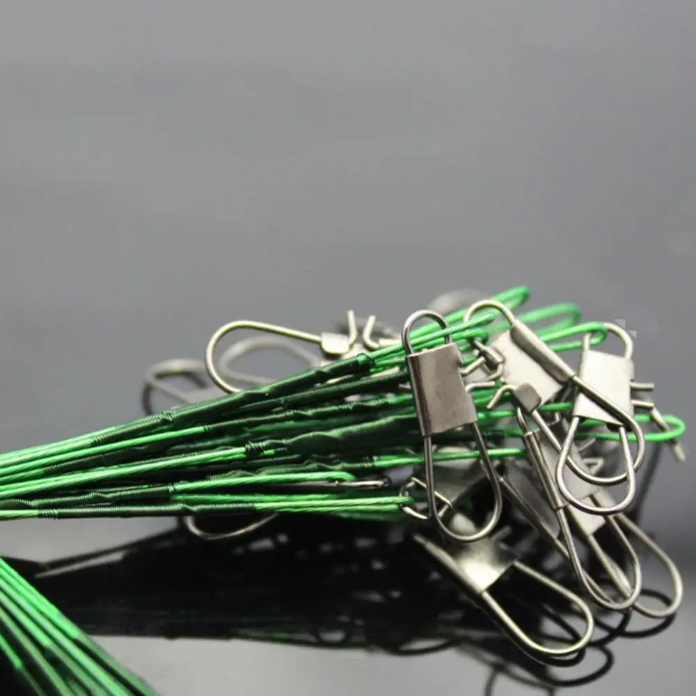 

65% Discounts Hot! 100Pcs Anti-Bite Anti-Wind Wires Leader Steel Fishing Line Swivel Accessories