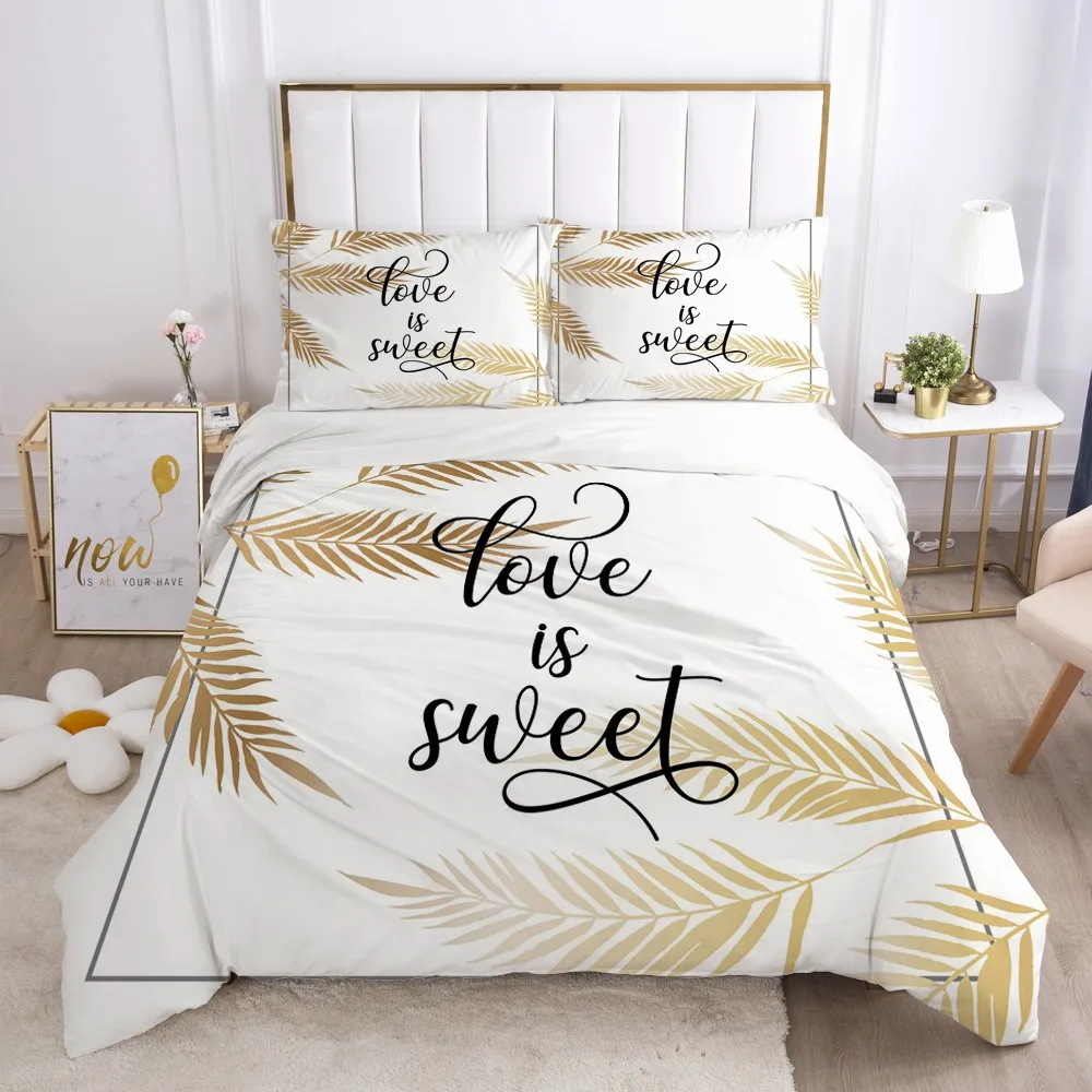 

3D Design Duvet Cover Sets Bedding Sets Quilt Covers Pillow Cases 173*230 230*230 265*230 180*210 Modern Style White Bed