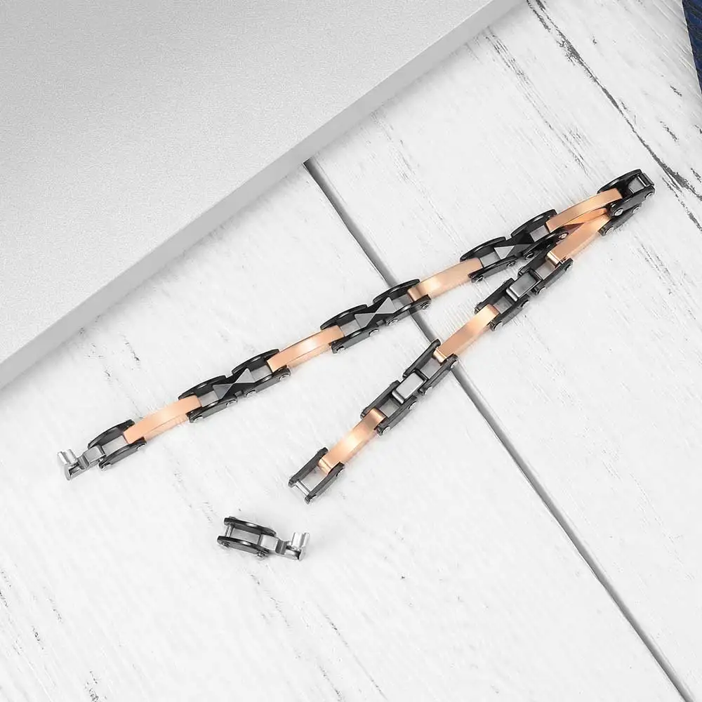 Moocare позолоченный розовый золотой черный женский мужской керамический браслет