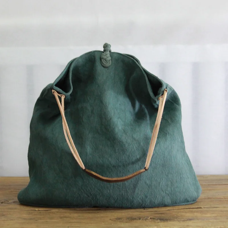 

Yongyong cloth bag women's bag leisure shoulder bag literature and art portable cloth bag manual buckle large bag large capacity