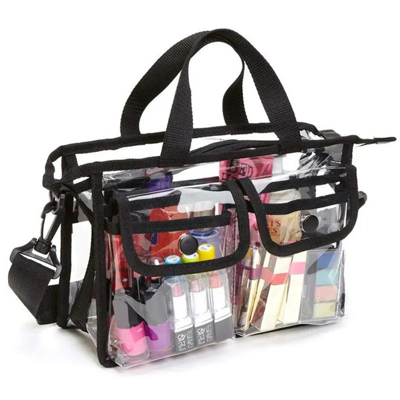 

Clear Cross-Body Shoulder Bag,Toiletry Organizer Wash Bag -NFL Stadium Approved Purse