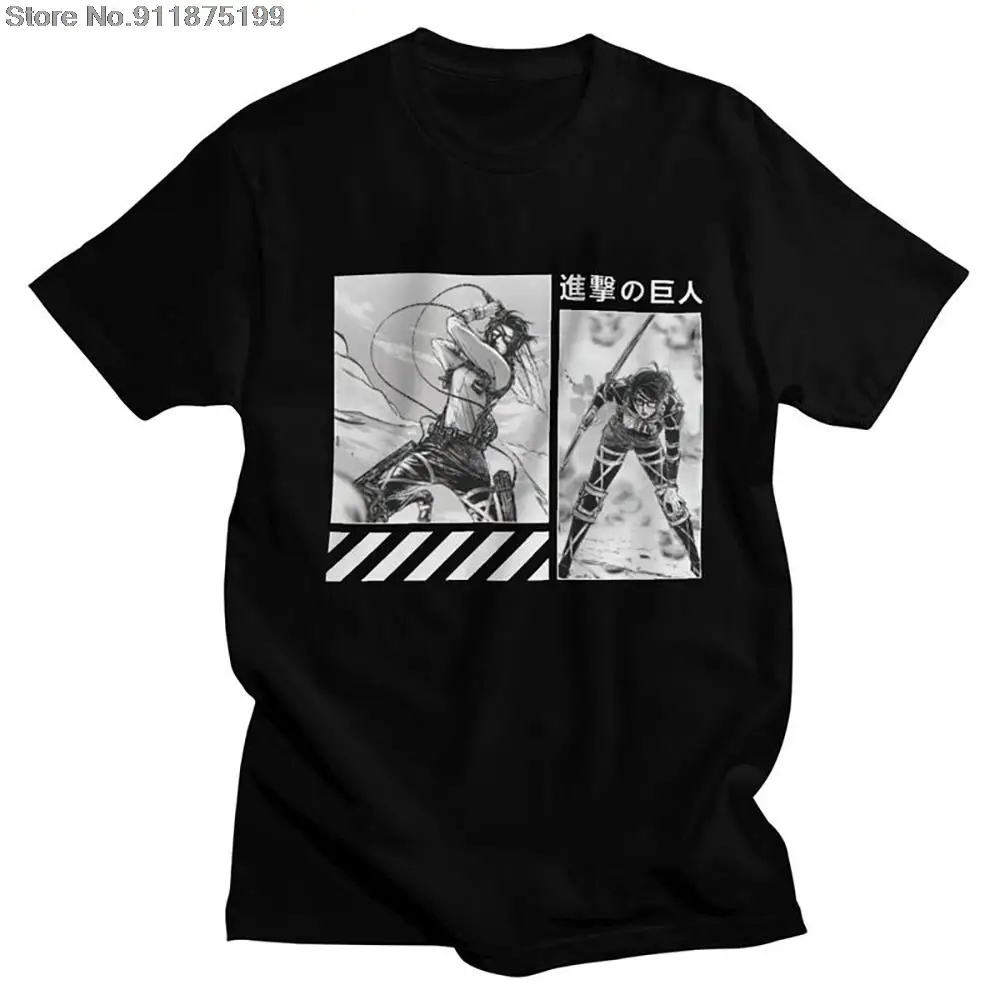 

Men's Attack On Titan Hange Zoe T Shirt Short Sleeves Cotton Tshirt Cool T-shirt Leisure Anime Manga Shingeki No Kyojin Tee Tops