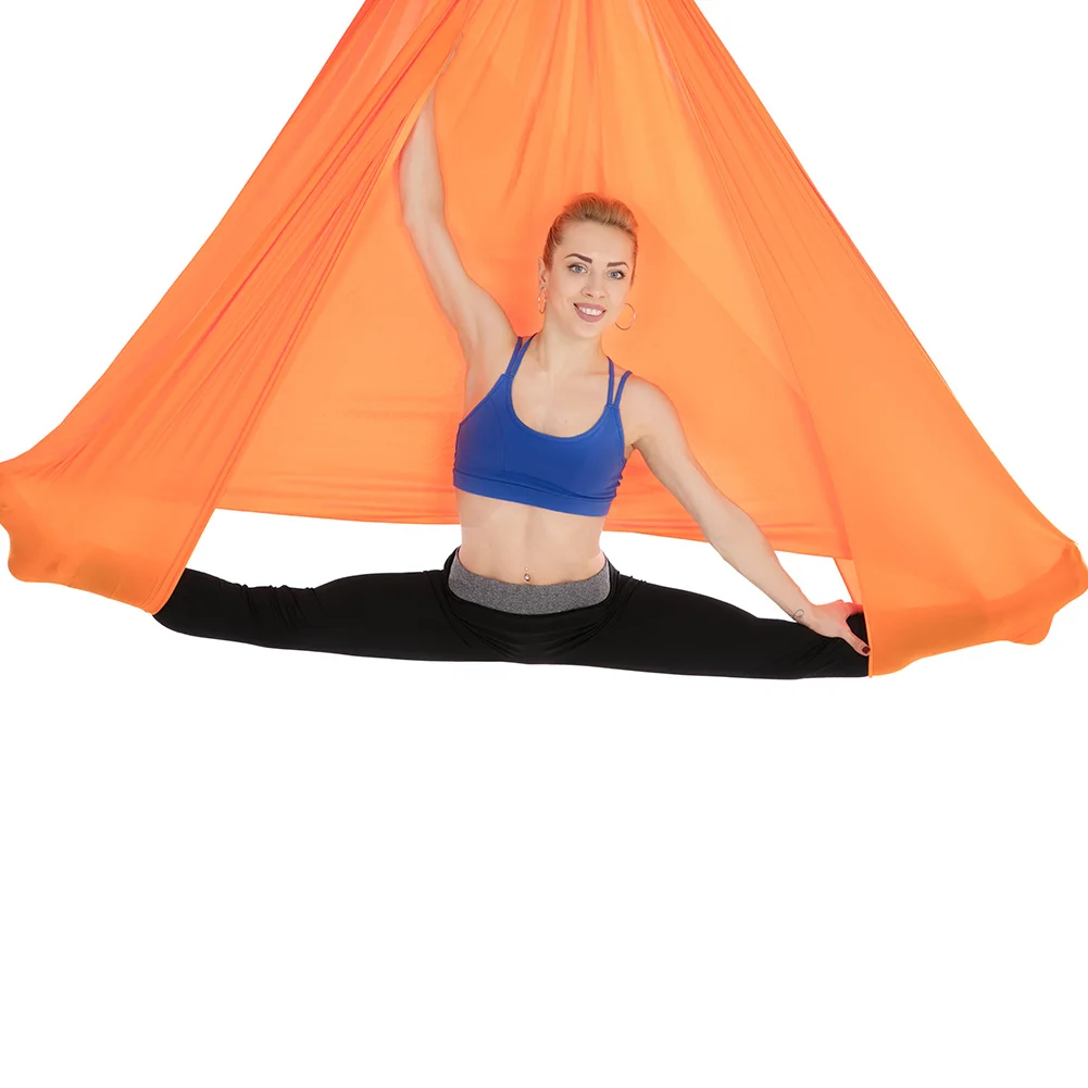 Hava Yoga hamak elastik naylon Yoga egzersiz kemeri anti-yerçekimi Yoga salıncak vücut geliştirme Pilates egzersiz spor 4*2.8m