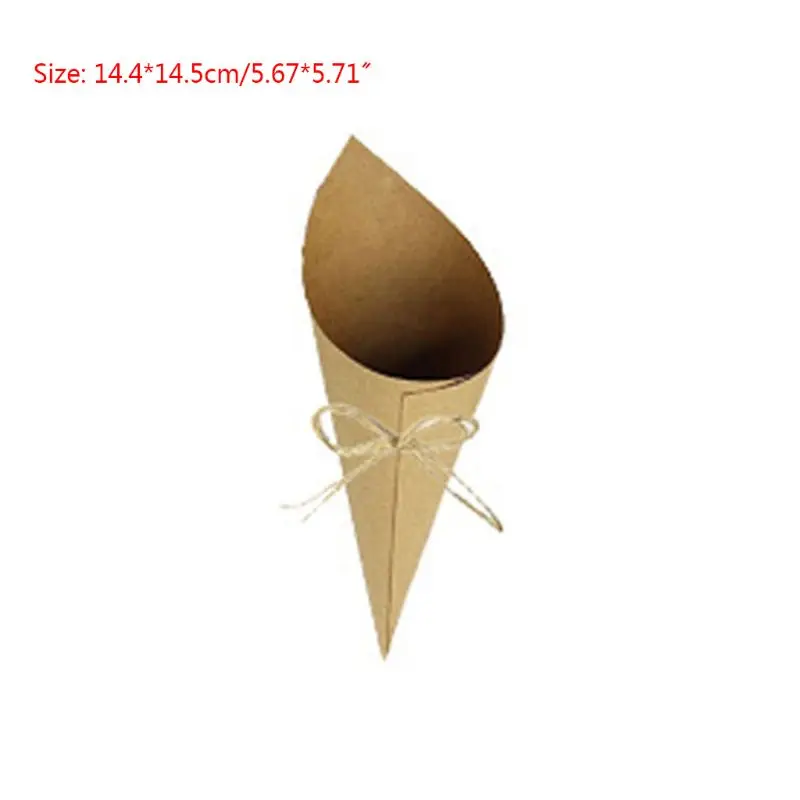 

Paper Confetti Cones 100pcs Creative Vintage kraft Paper cylinder Confetti Cones Wedding Party Supplies