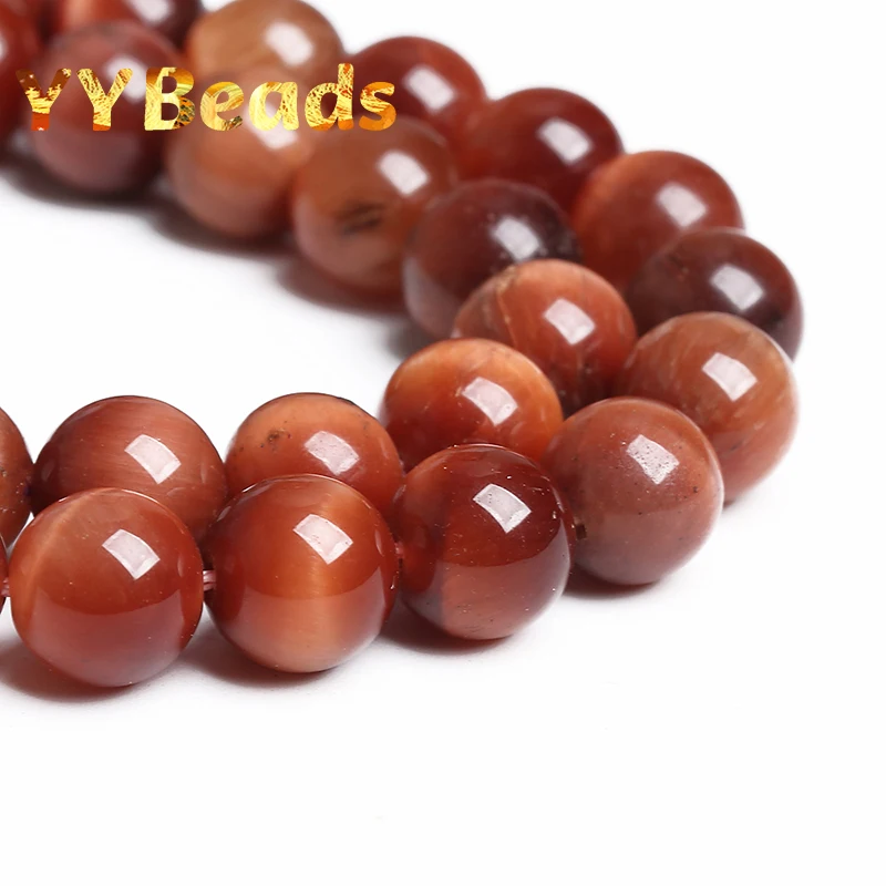 Бусины Из Натурального оранжевого Тигрового Глаза для изготовления ювелирных
