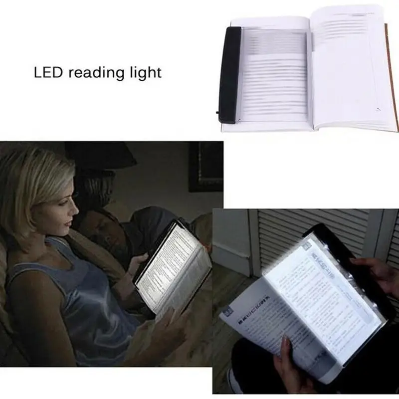 

Creative Flat Plate LED Book Light Reading Night Light Portable Travel dormitory Led Desk Lamp Eye Protect for Home Bedroom