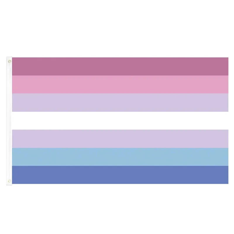 

Bigender Pride Flag Banner Polyester with Brass Grommets for Indoor Outdoor