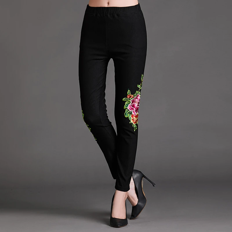 Брюки женские в этническом стиле повседневные брендовые элегантные